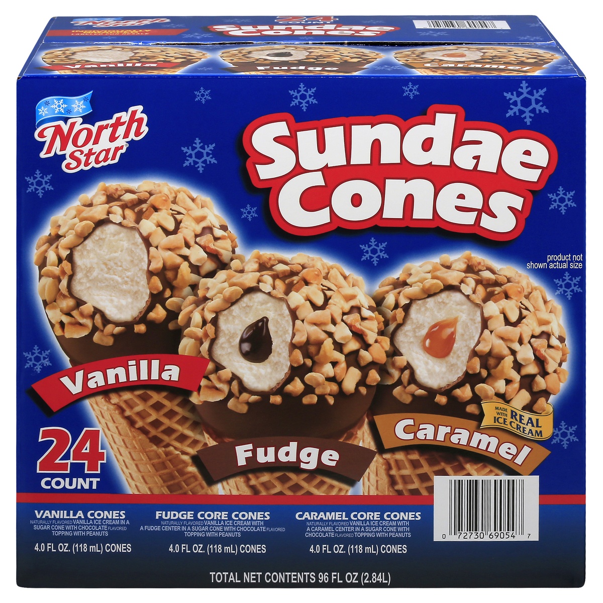 slide 1 of 1, North Star Sundae Cones Variety Pack, 24 ct