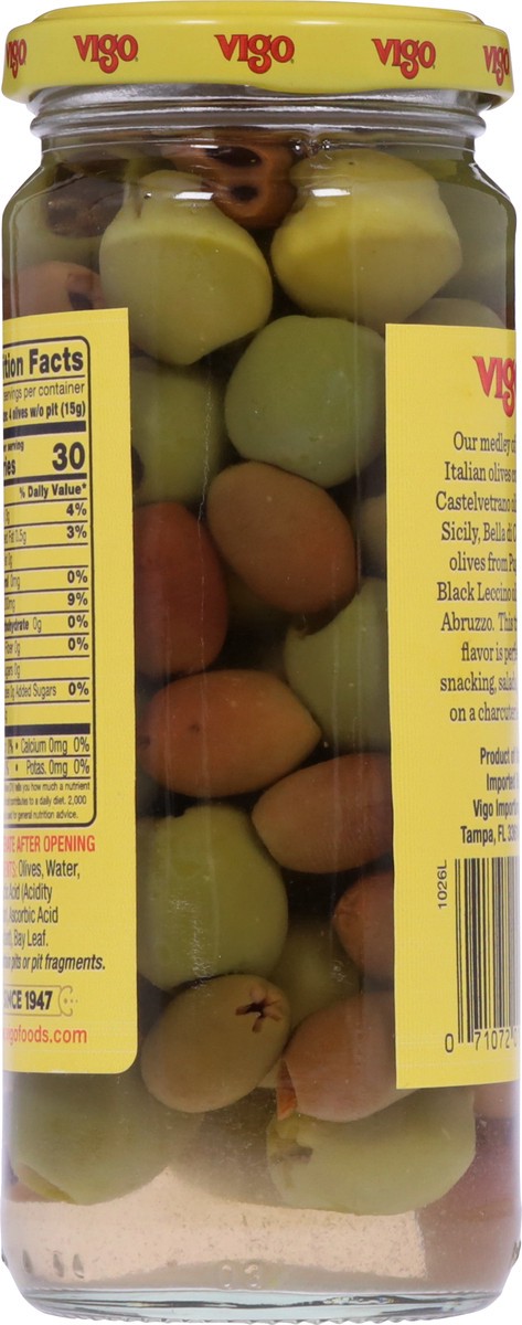 slide 9 of 13, Vigo Pitted Mixed Italian Olives 12 oz, 12 oz