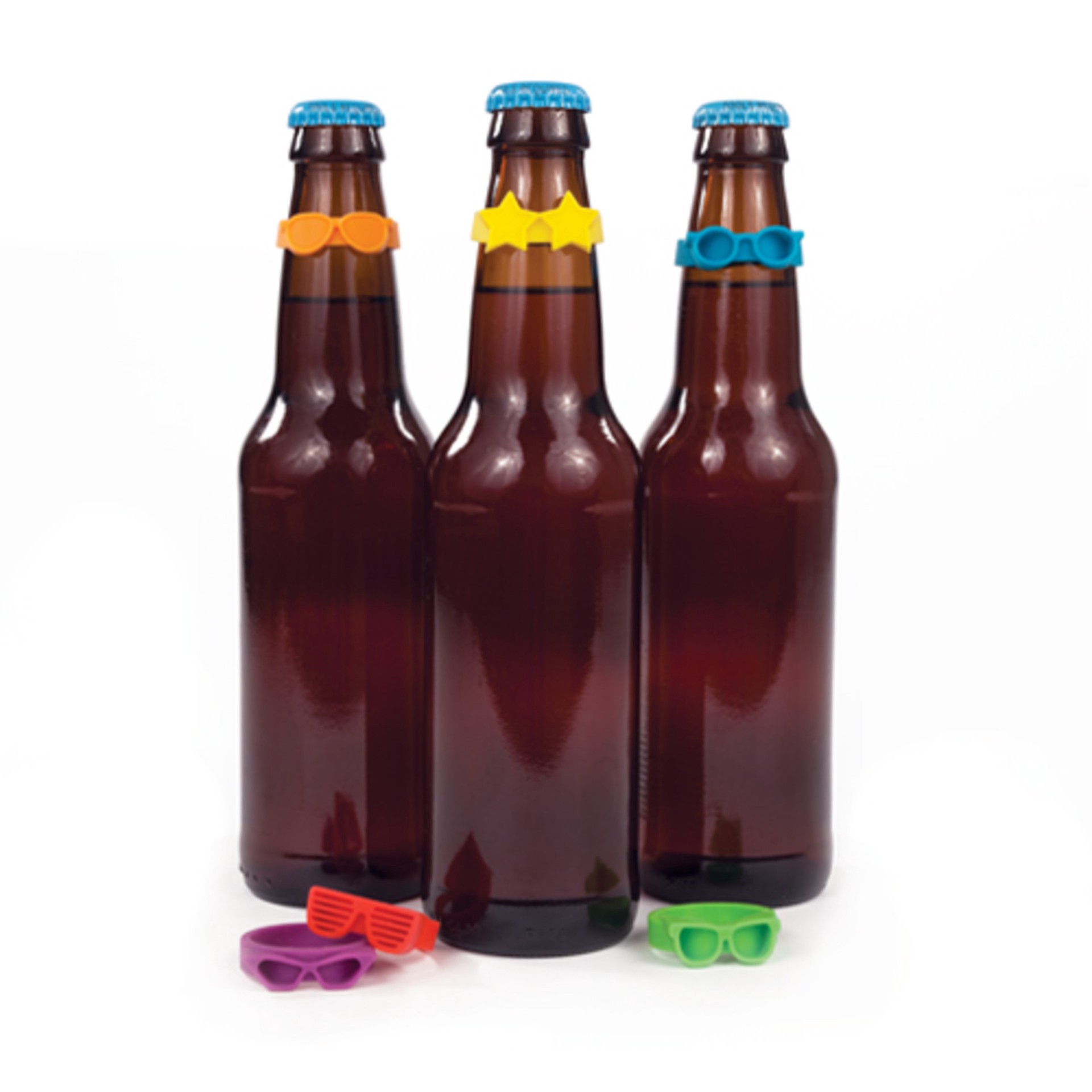 slide 1 of 2, TrueZoo Beernoculars™ Bottle Markers by TrueZoo, 6 ct