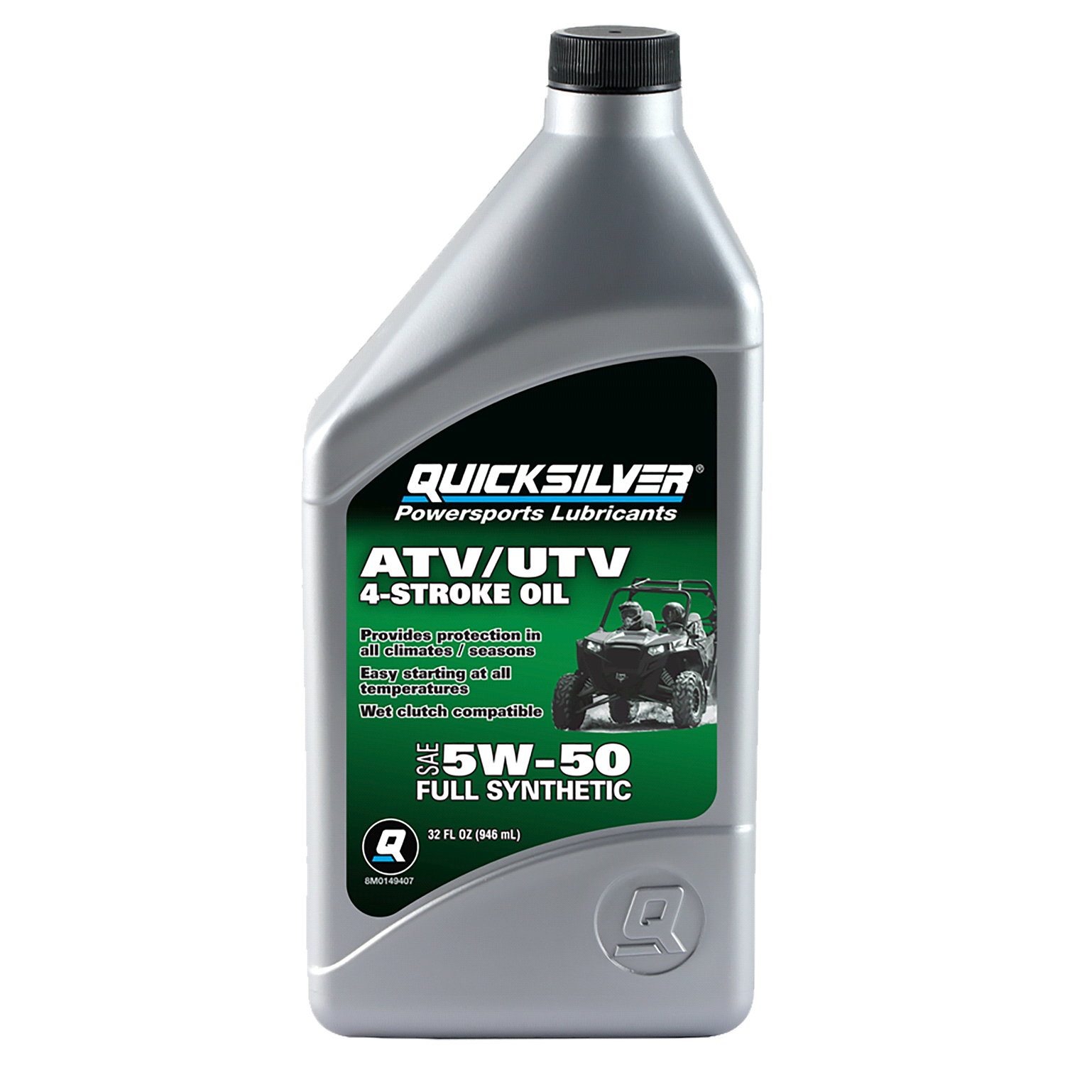 slide 1 of 2, Quicksilver ATV/UTV 5W50 Full Syn 4-Stroke Oil Quart, 1 ct