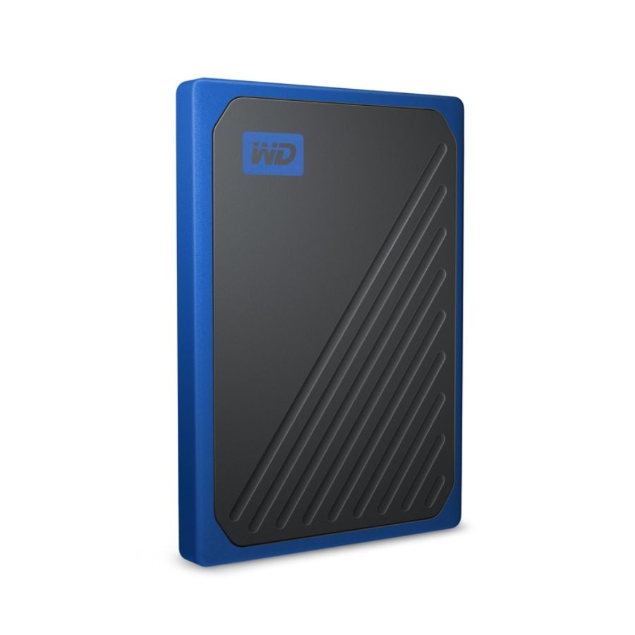 slide 2 of 3, Western Digital My Passport Go 1Tb Portable External Solid State Drive, Black/Cobalt, Wdbmcg0010Bbt-Wesn, 1 ct