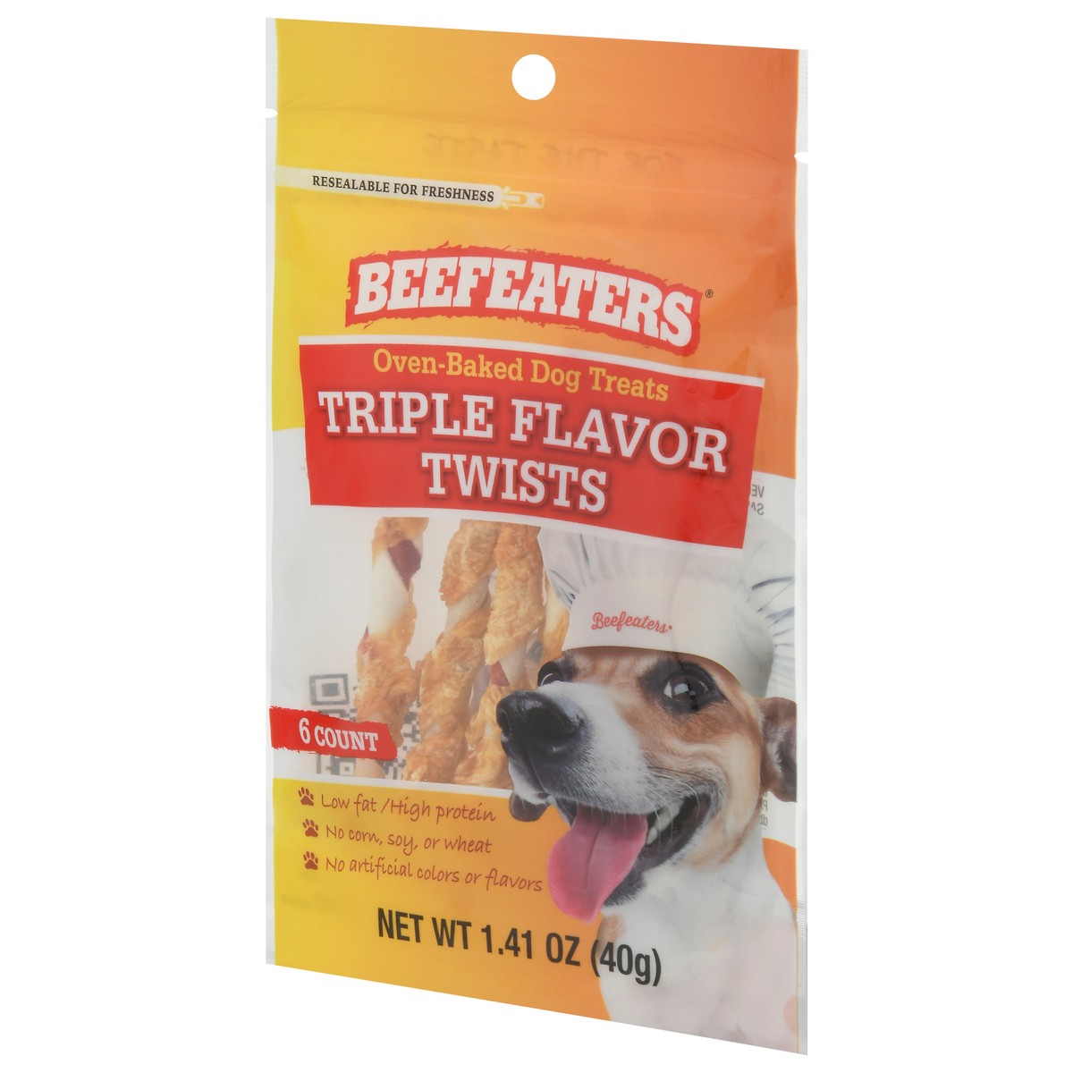 slide 7 of 9, Beefeaters Beefeater Triple Flavor Twists Dog Treats, 1.41 oz