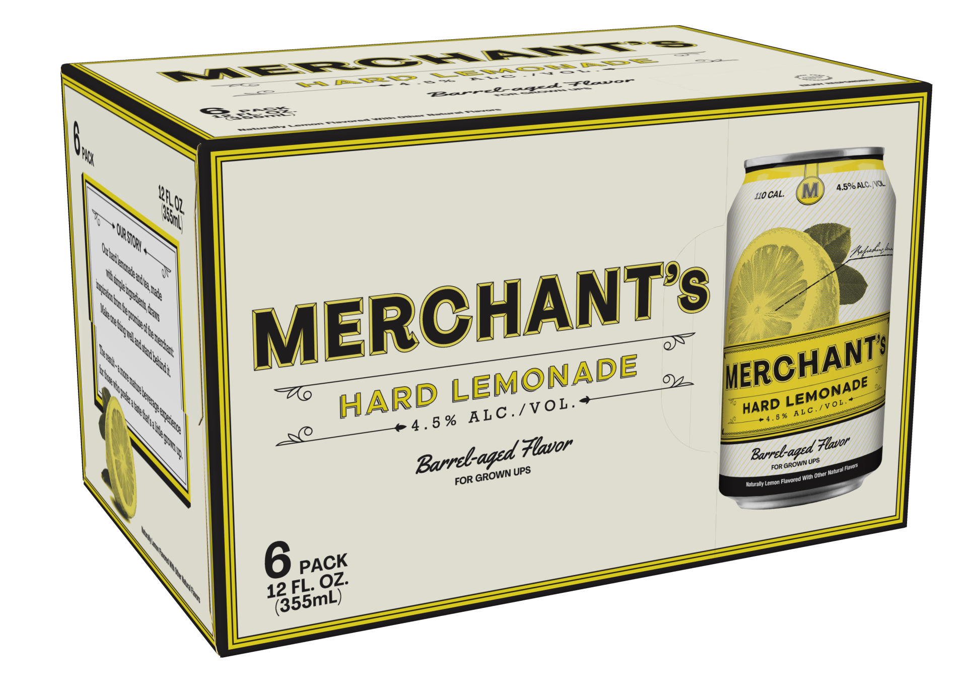 slide 1 of 1, Merchant's Hard Lemonade, 12 oz