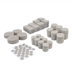 Super Sliders Assorted Beige Felt Pads Value Pack