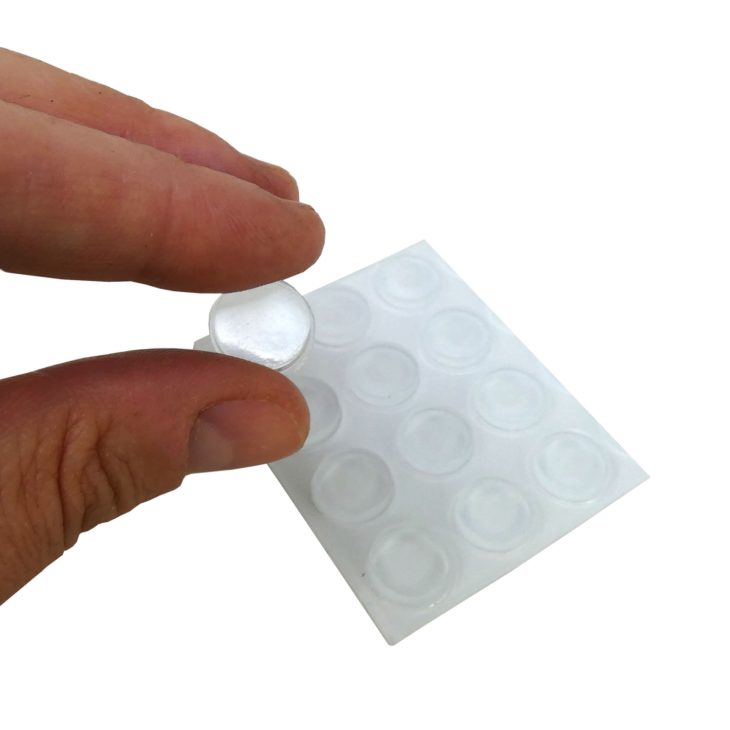 slide 3 of 5, Super Sliders with Gorilla Glue 1/2" Clear Round Bumpers, 12 ct