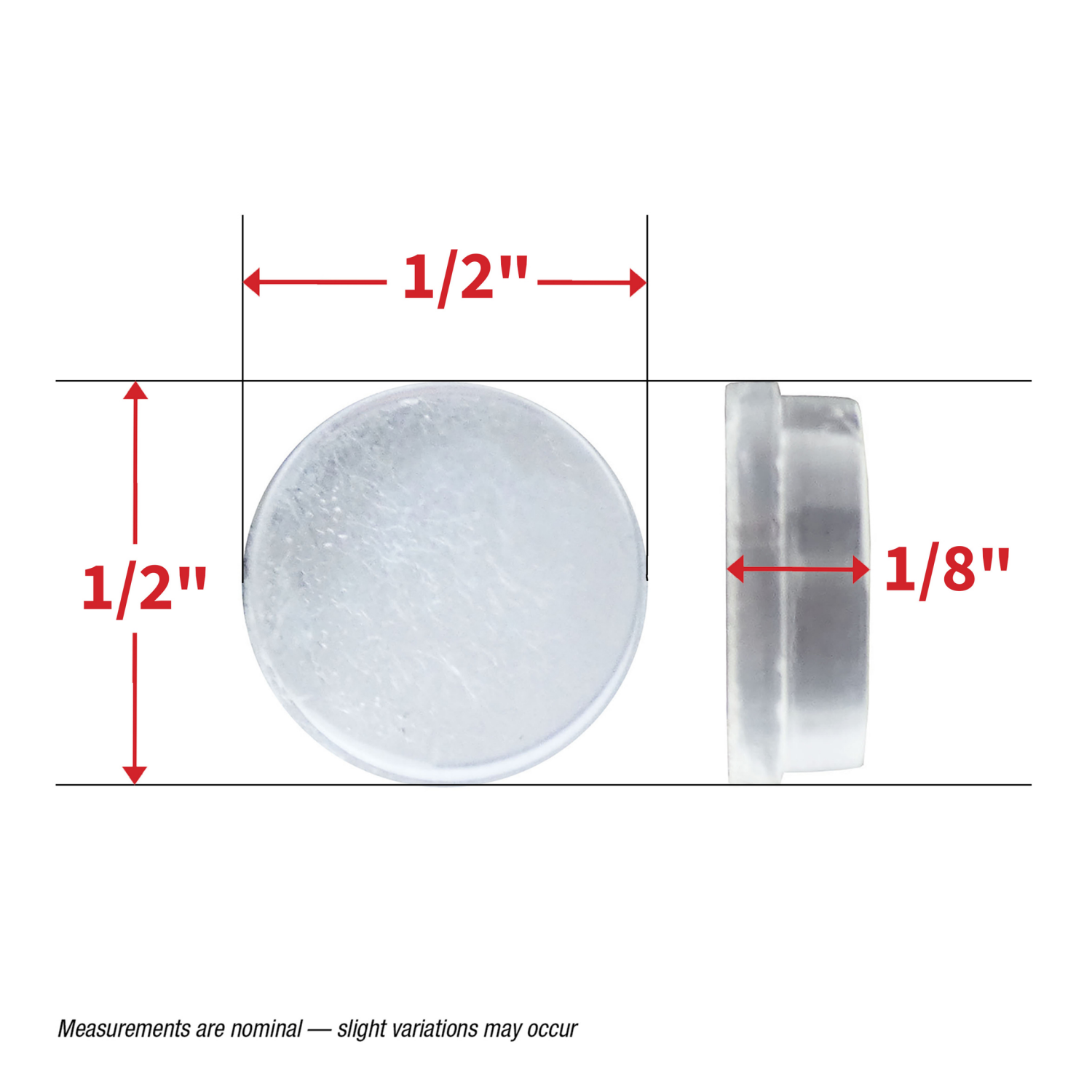 slide 2 of 5, Super Sliders with Gorilla Glue 1/2" Clear Round Bumpers - 48 Pack, 48 ct
