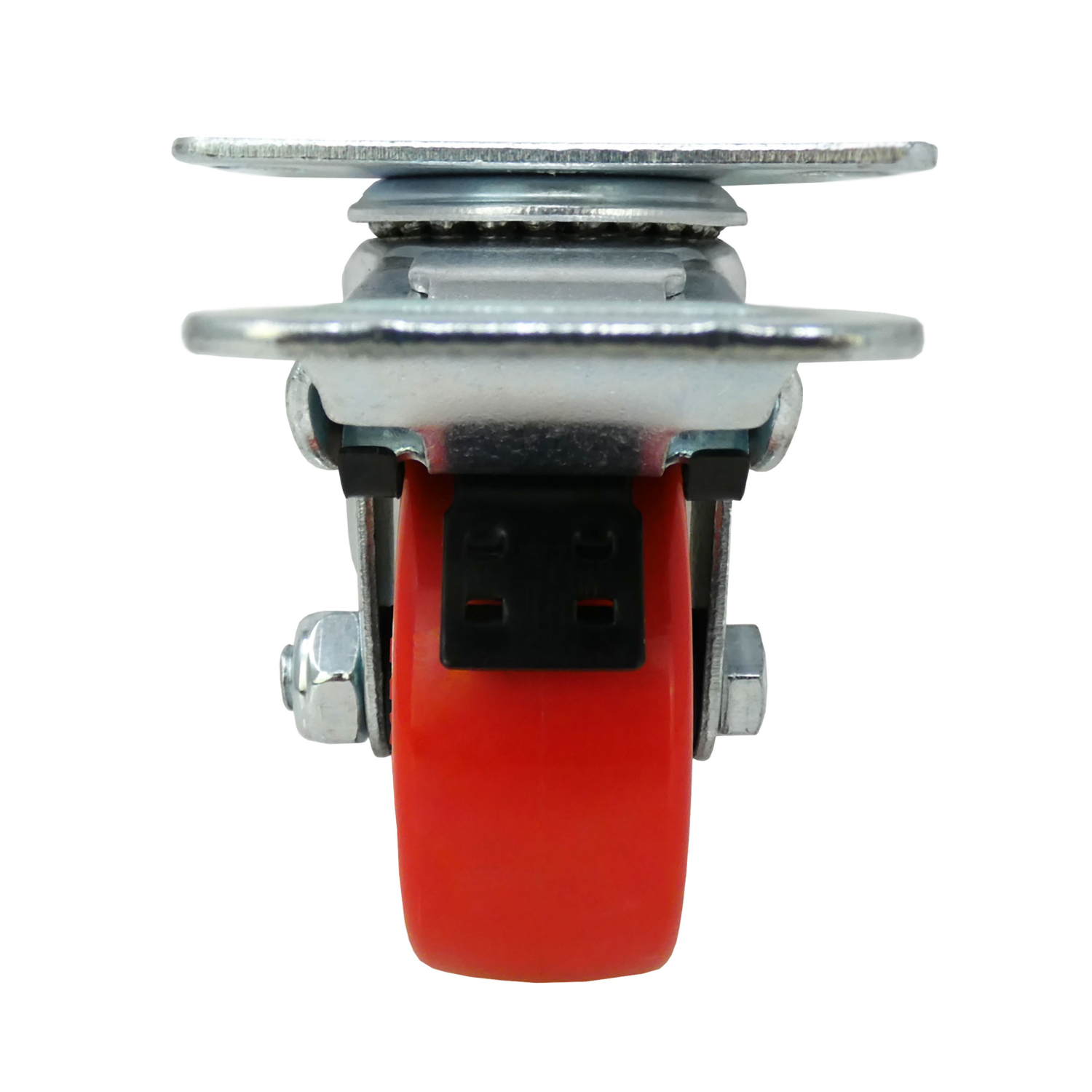 slide 3 of 5, Super Sliders 3" Polyurethane Swivel Caster with Brake, 175-lb. Capacity, Red, 1 ct