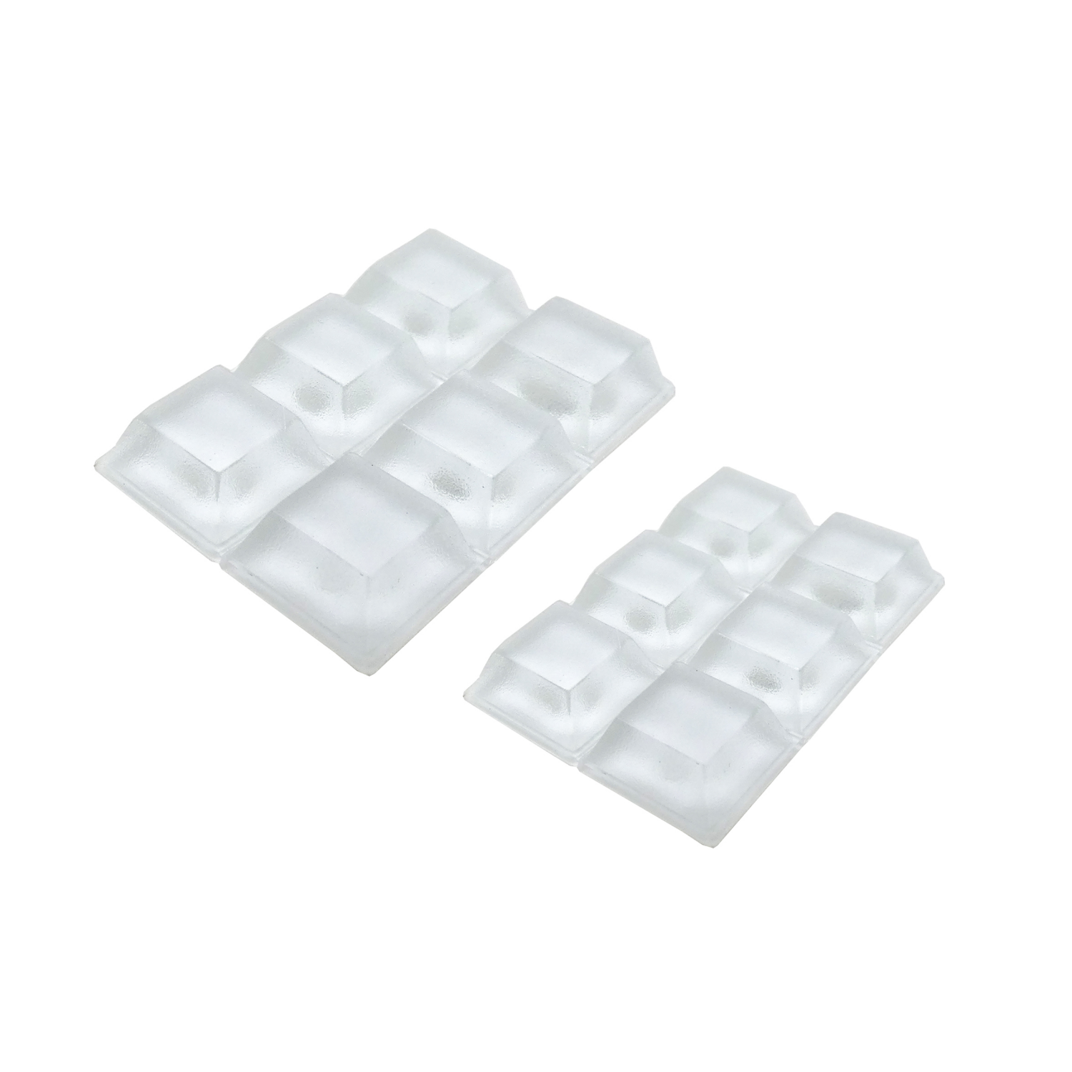 slide 1 of 5, Super Sliders Assorted 1/2" & 3/4" Square Bumpers, Clear, 12 ct