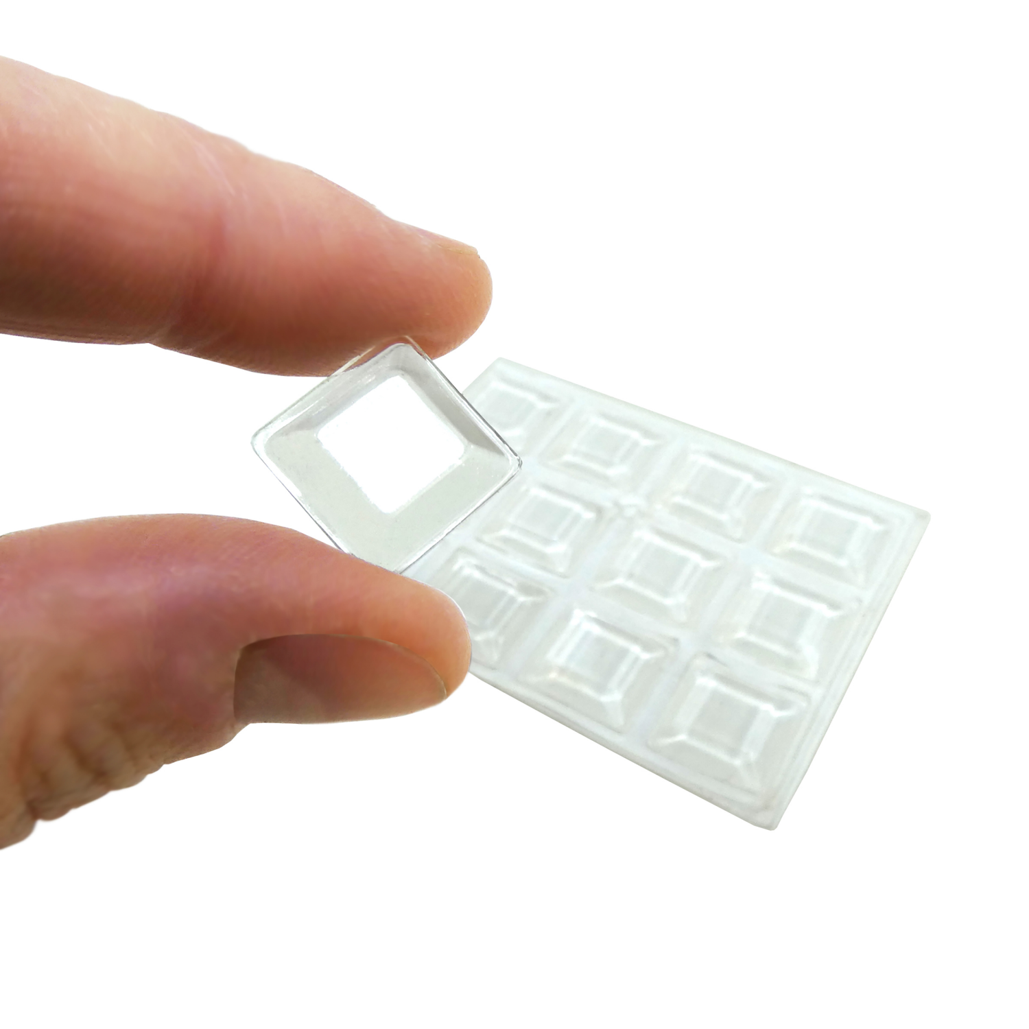 slide 3 of 4, Super Sliders with Gorilla Glue 3/4" Clear Square Bumpers, 24 ct