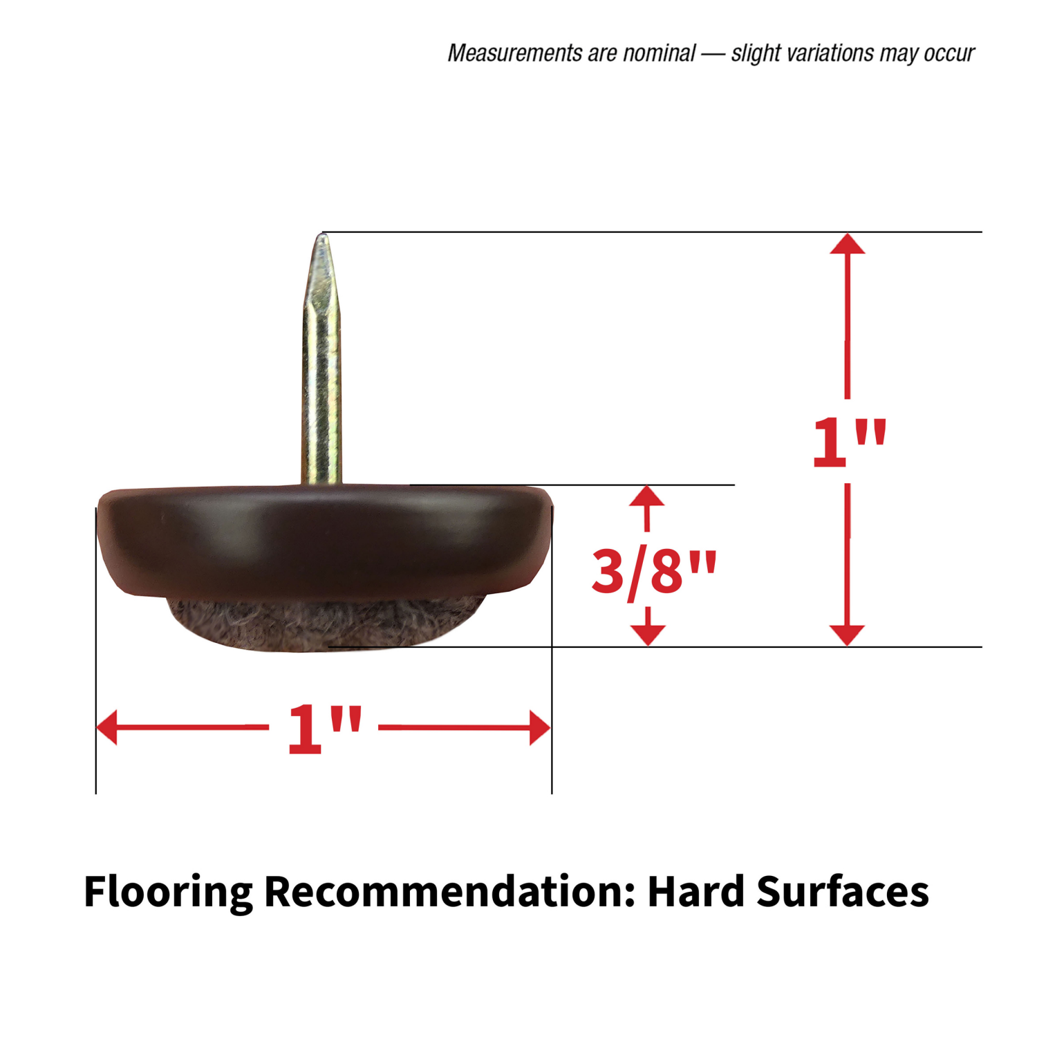 slide 5 of 5, Super Sliders Nail-On Furniture Glides for Hardwood, 16 ct
