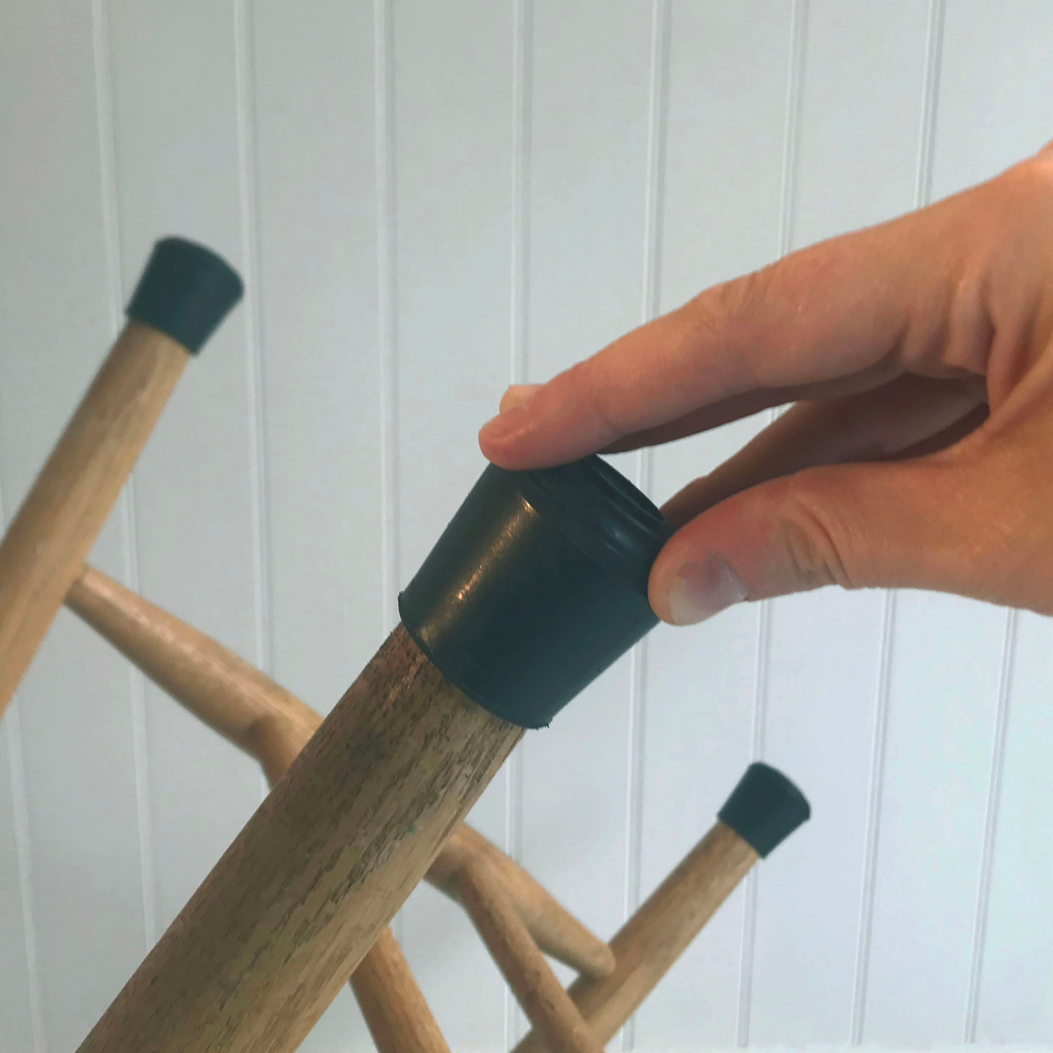 slide 4 of 5, Super Sliders 1" Rubber Chair Leg Tip Replacement, Black, 4 ct