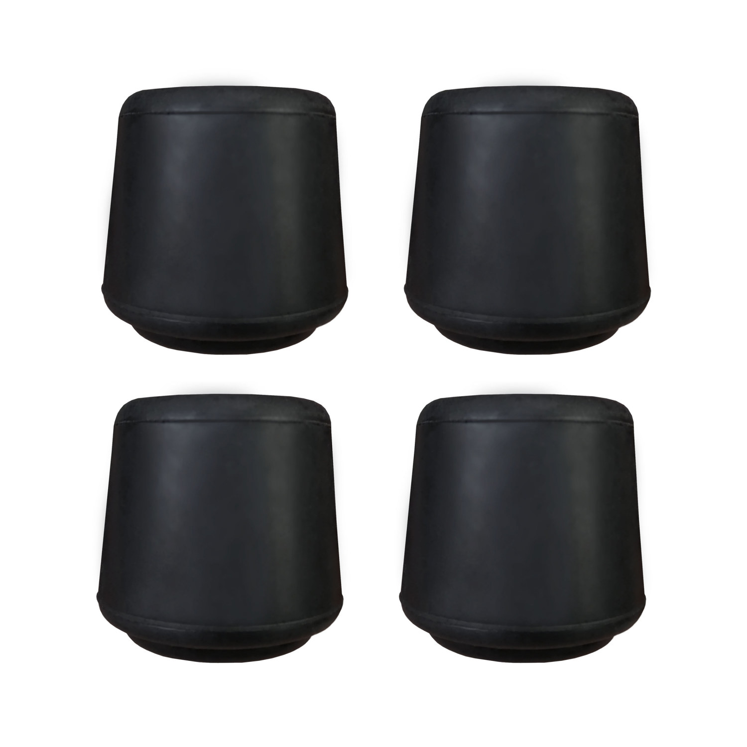 slide 5 of 5, Super Sliders 1" Rubber Chair Leg Tip Replacement, Black, 4 ct