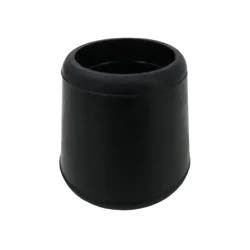 Super Sliders 1" Rubber Chair Leg Tip Replacement, Black