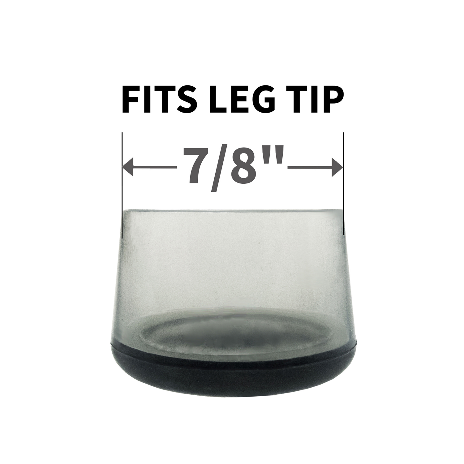 slide 1 of 5, Super Sliders 7/8" Clear Chair Leg Tips - 4 Pack, 4 ct