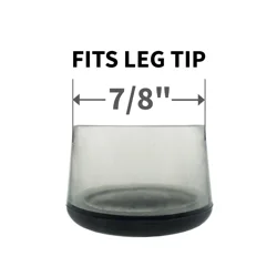 Super Sliders 7/8" Clear Chair Leg Tips - 4 Pack