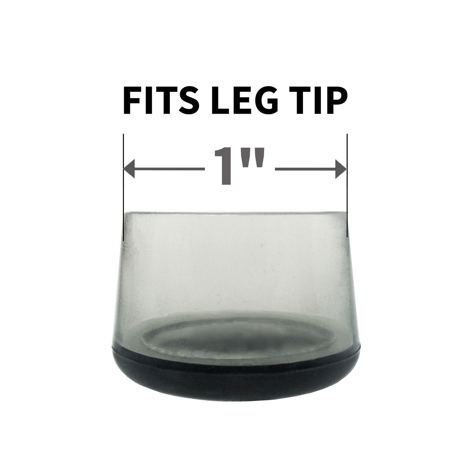 slide 1 of 5, Super Sliders 1" Clear Chair Leg Tips - 4 Pack, 4 ct