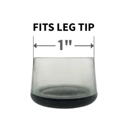 Super Sliders 1" Clear Chair Leg Tips - 4 Pack