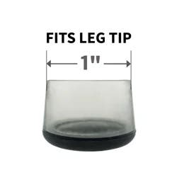 Super Sliders 1" Clear Chair Leg Tips - 4 Pack