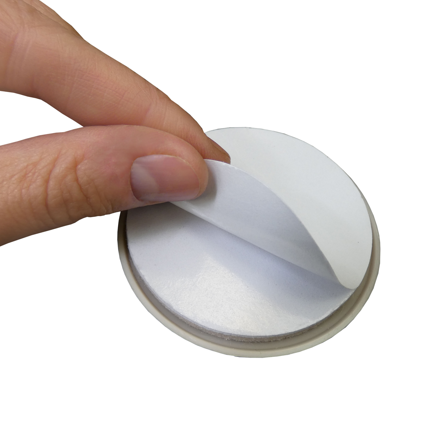 slide 5 of 5, SuperSliders Super Sliders 2-3/4" Beige Round Self-Stick Furniture Sliders, 4 ct