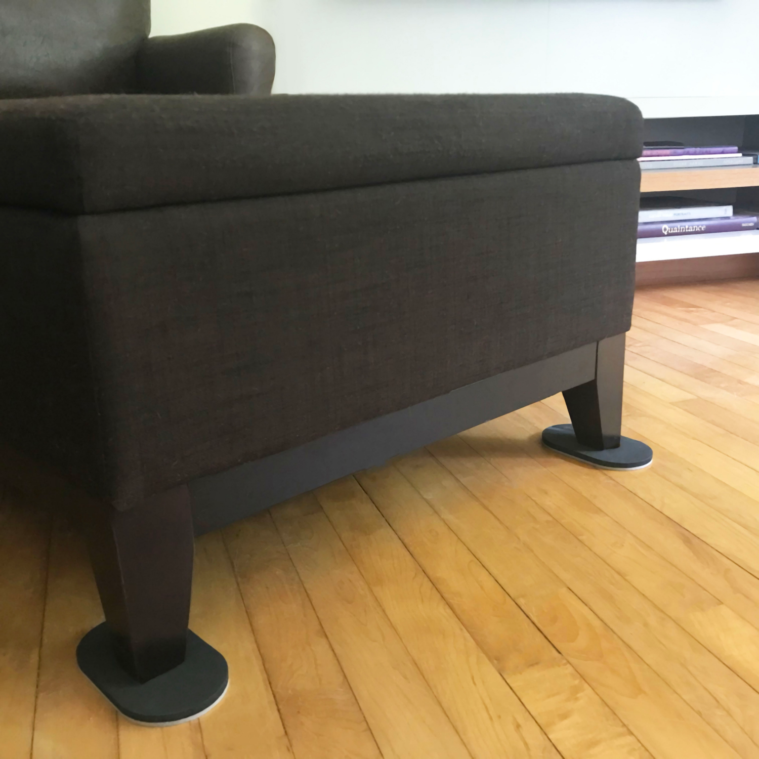 slide 4 of 5, Super Sliders 3-1/2" X 6" Beige Oval Reusable Felt Furniture Sliders, 4 ct