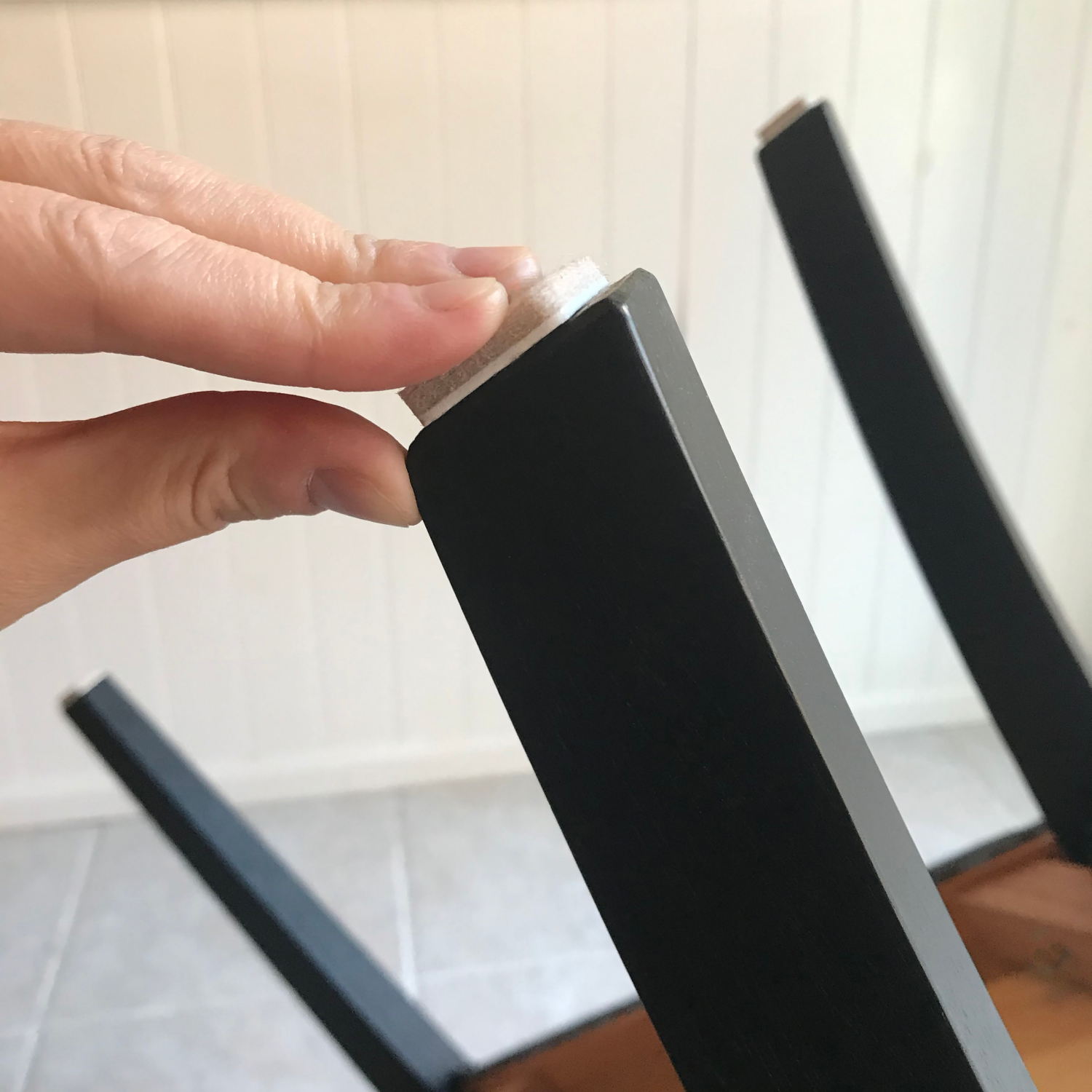 slide 4 of 5, Super Sliders 1" Square Self-Stick Felt Pads for Hardwood, Beige, 16 ct