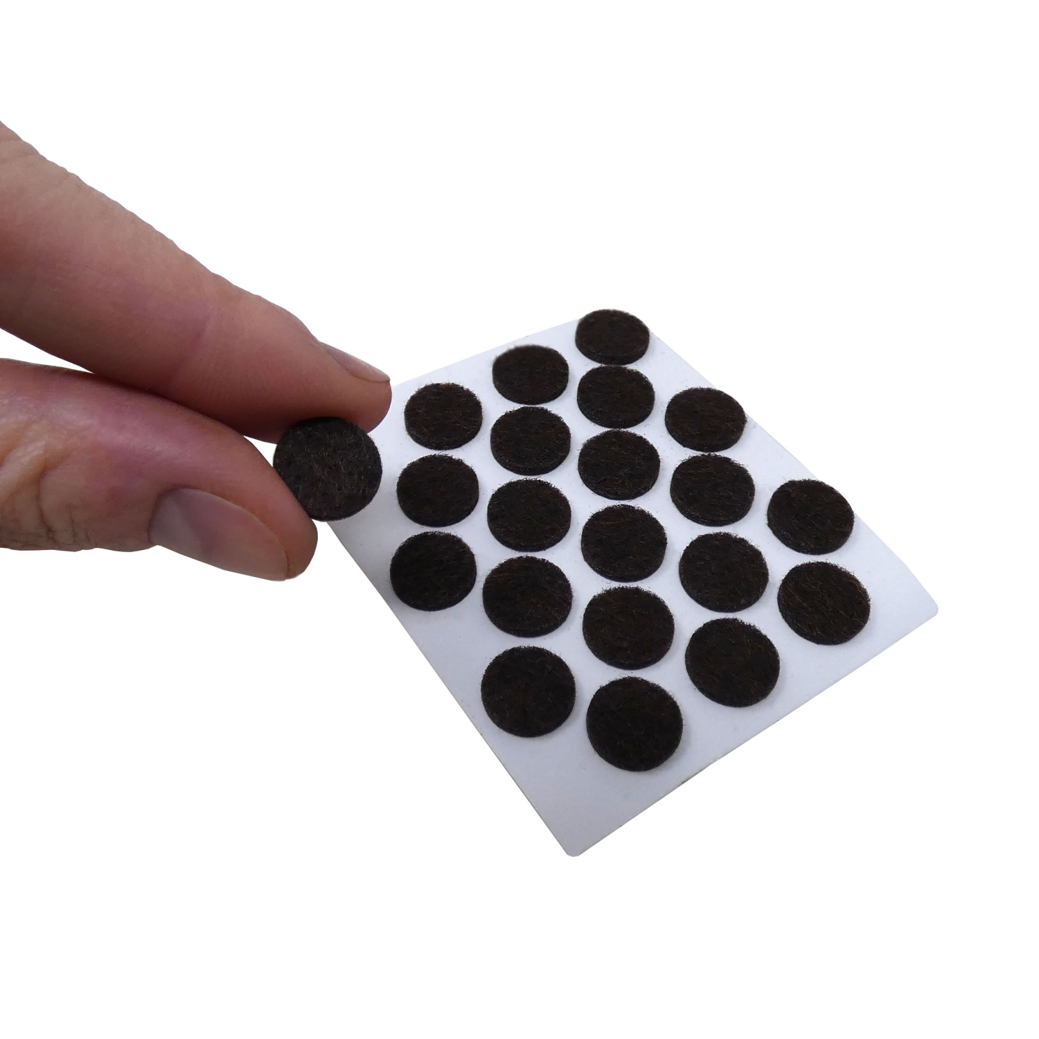 slide 2 of 5, Super Sliders 3/8" Round Self-Stick Felt Furniture Pads for Hardwood, Brown (84), 84 ct