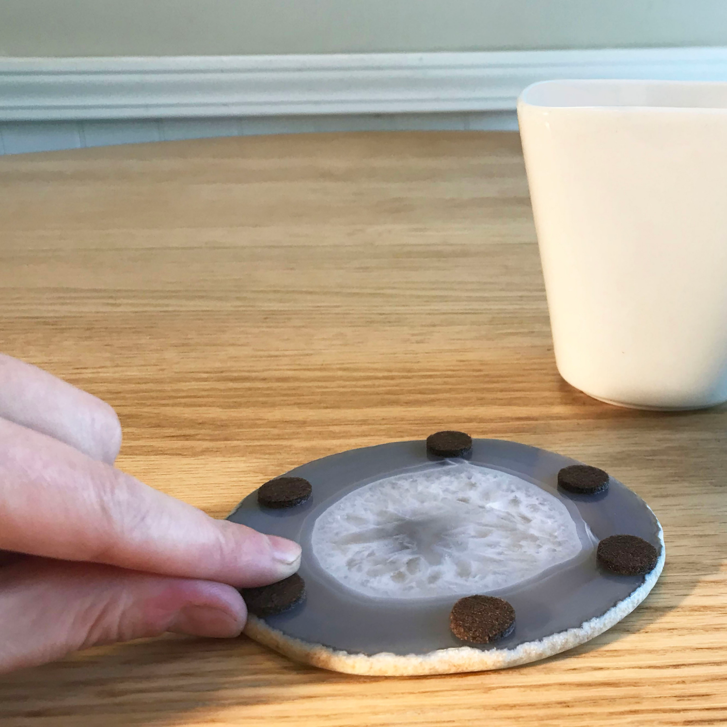 slide 4 of 5, Super Sliders 3/8" Round Self-Stick Felt Furniture Pads for Hardwood, Brown (84), 84 ct