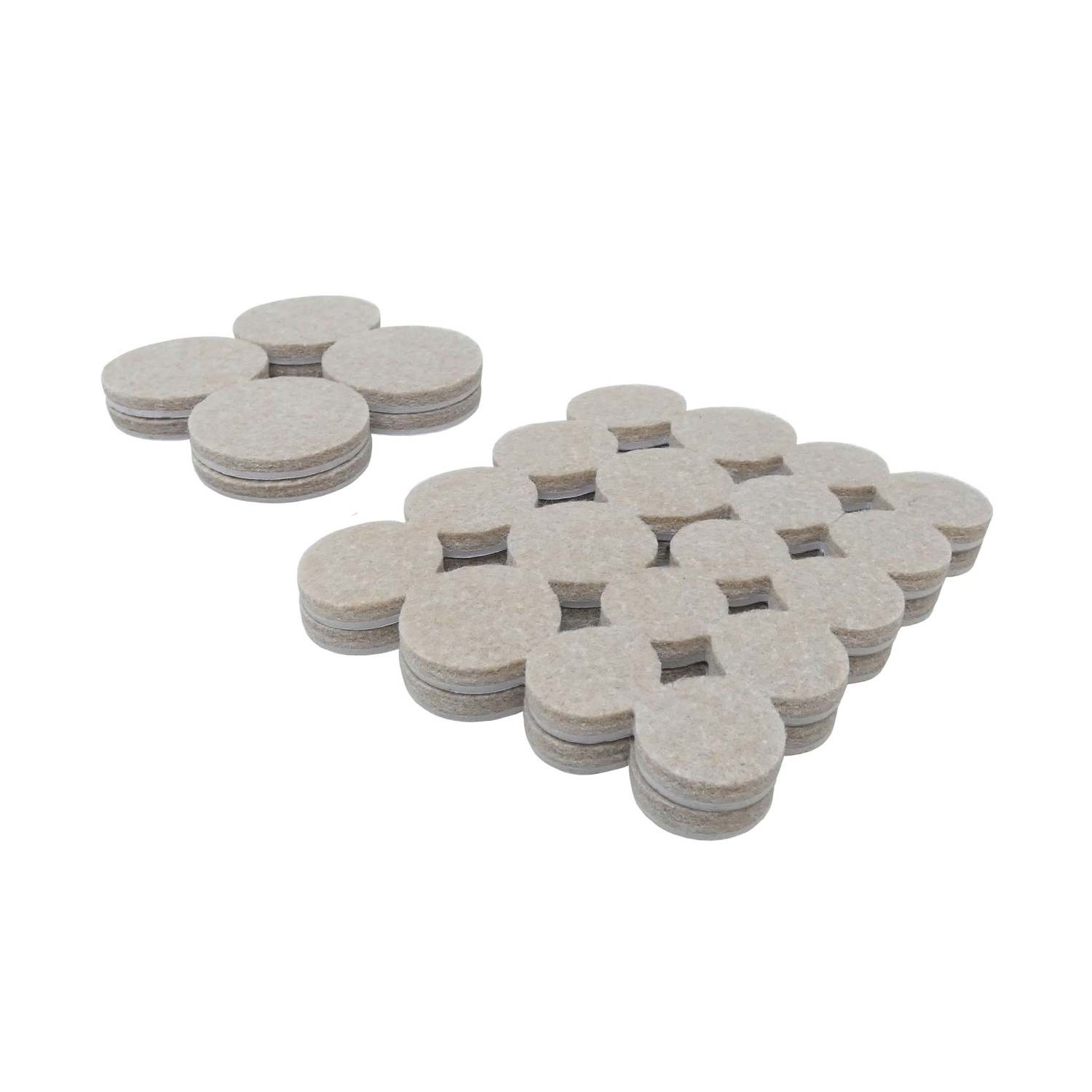 slide 1 of 5, Super Sliders Assorted Self-Stick Felt Furniture Pads for Hardwood, Beige (44), 44 ct