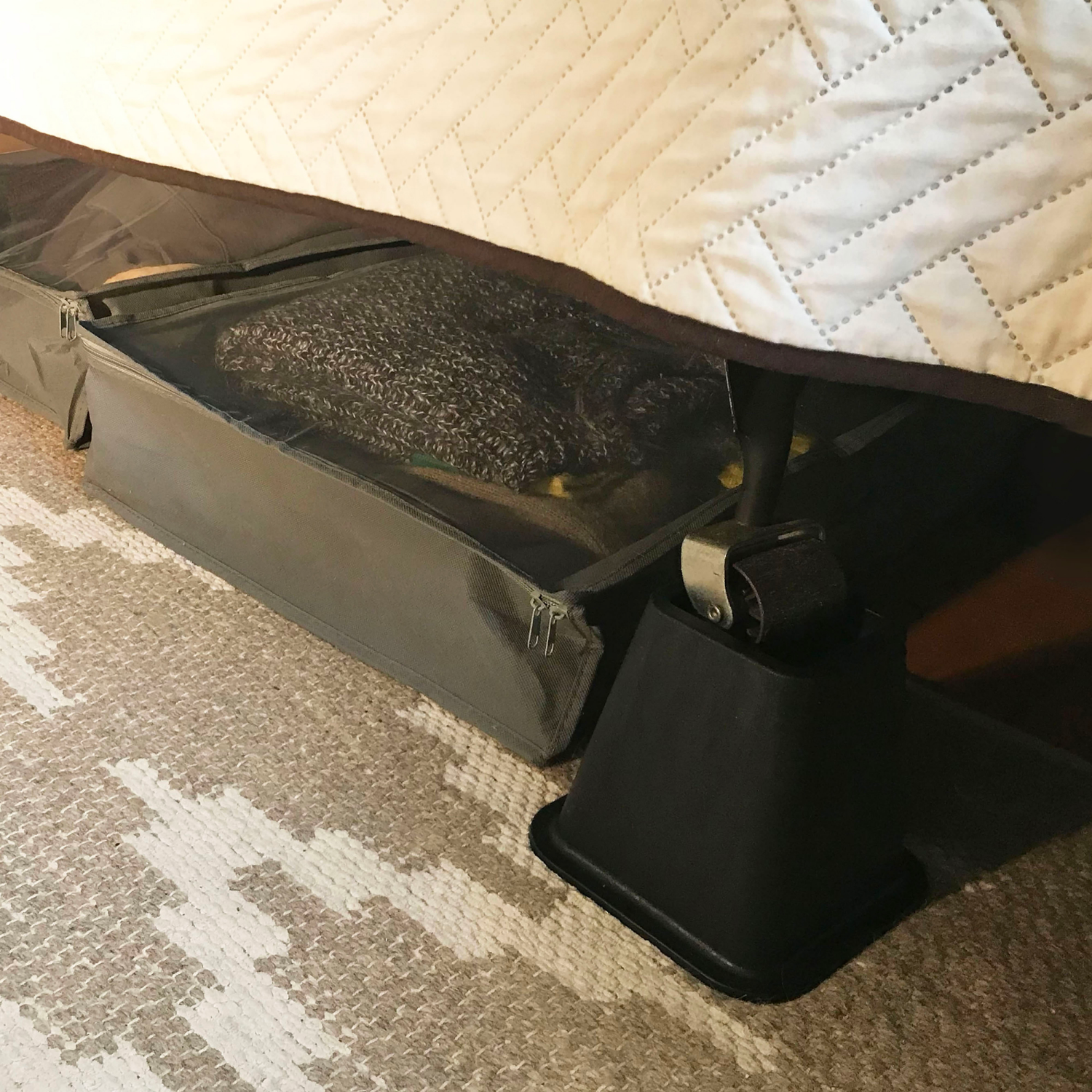 slide 4 of 5, Super Sliders 6" Bed Risers, 4 ct