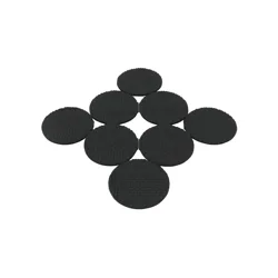 Super Sliders 1 1/2" Round Non-Slip Self-Stick Gripper Pads for Hardwood, Black