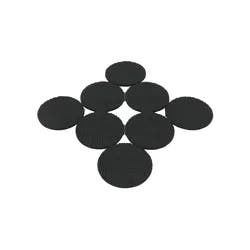 Super Sliders 1 1/2" Round Non-Slip Self-Stick Gripper Pads for Hardwood, Black