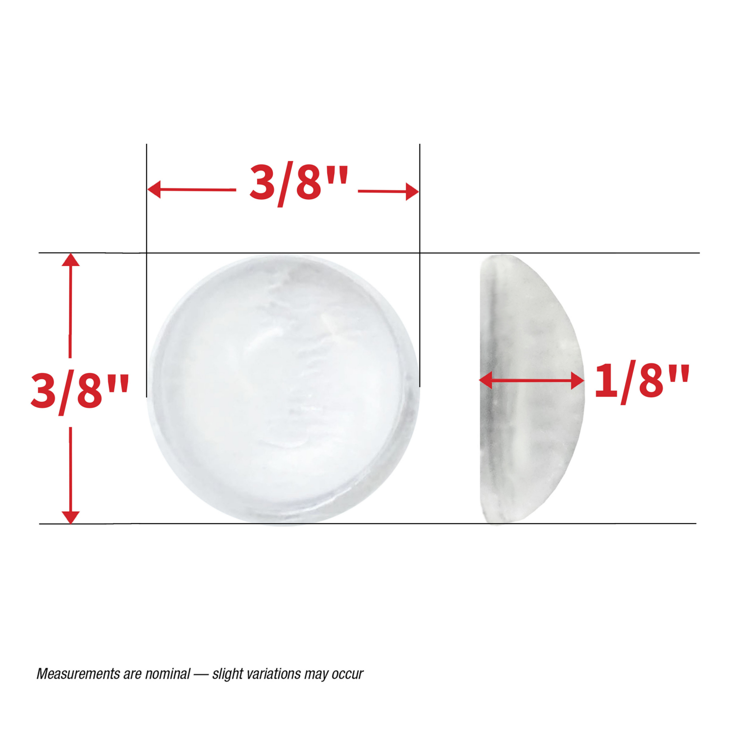 slide 3 of 5, Super Sliders 3/8" Round Self-Stick Noise/Impact Reduction Bumpers, Clear, 20 ct