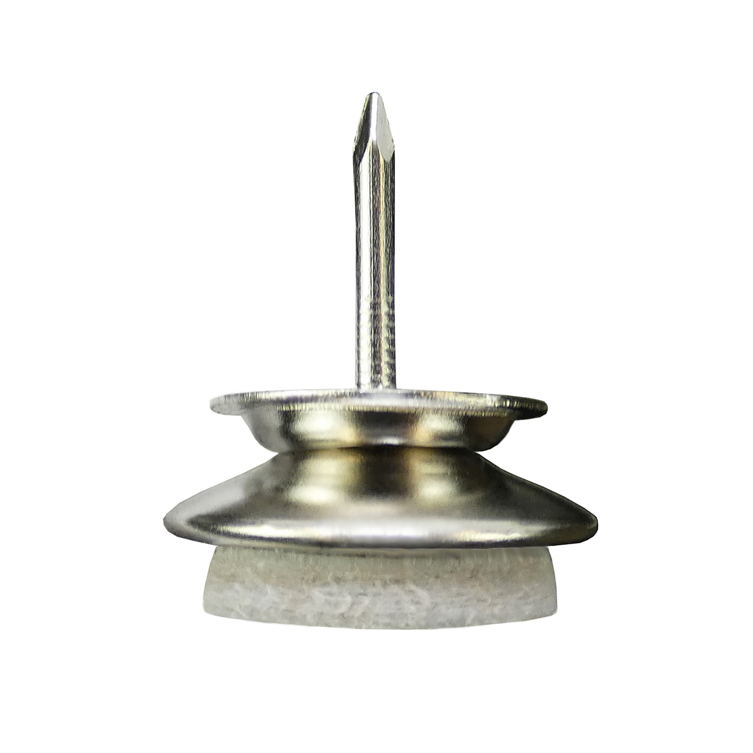 slide 5 of 5, Super Sliders 1" Nail-On Swivel Glides w/Felt for Wooden Legs, Brass, 4 ct