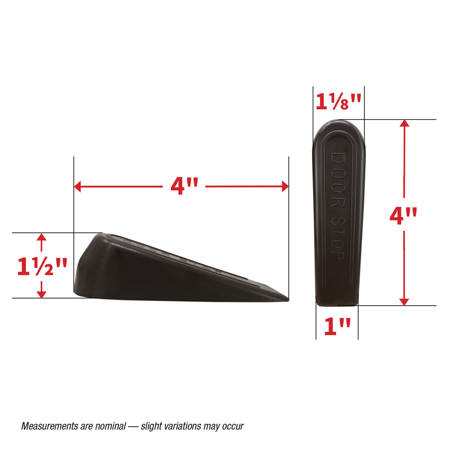 slide 4 of 5, SuperSliders Super Sliders Brown and White Non-Skid Doorstops, 3 ct