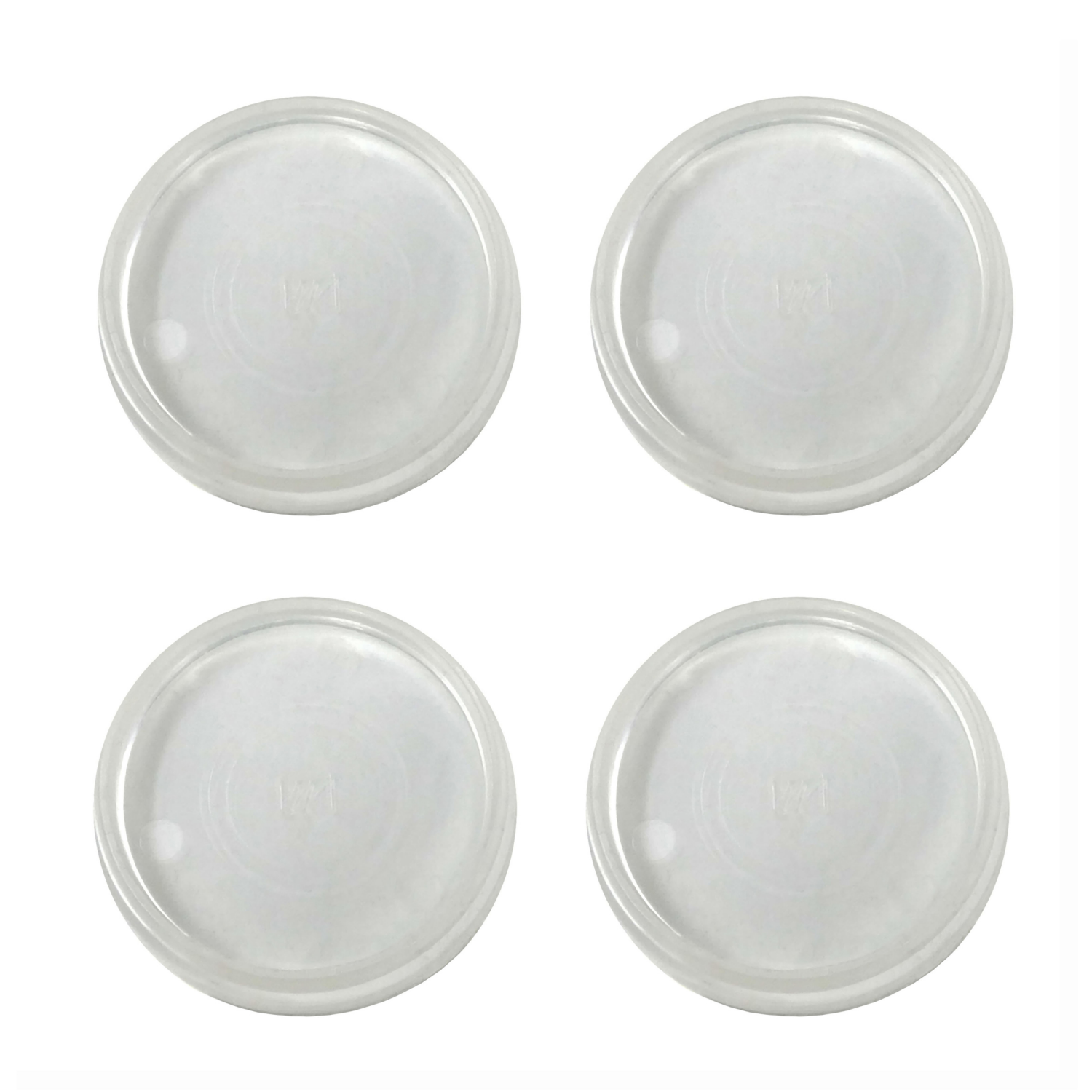slide 5 of 5, Super Sliders 1 13/16" Round Multi-Surface Reusable Caster Cups, Clear, 4 ct