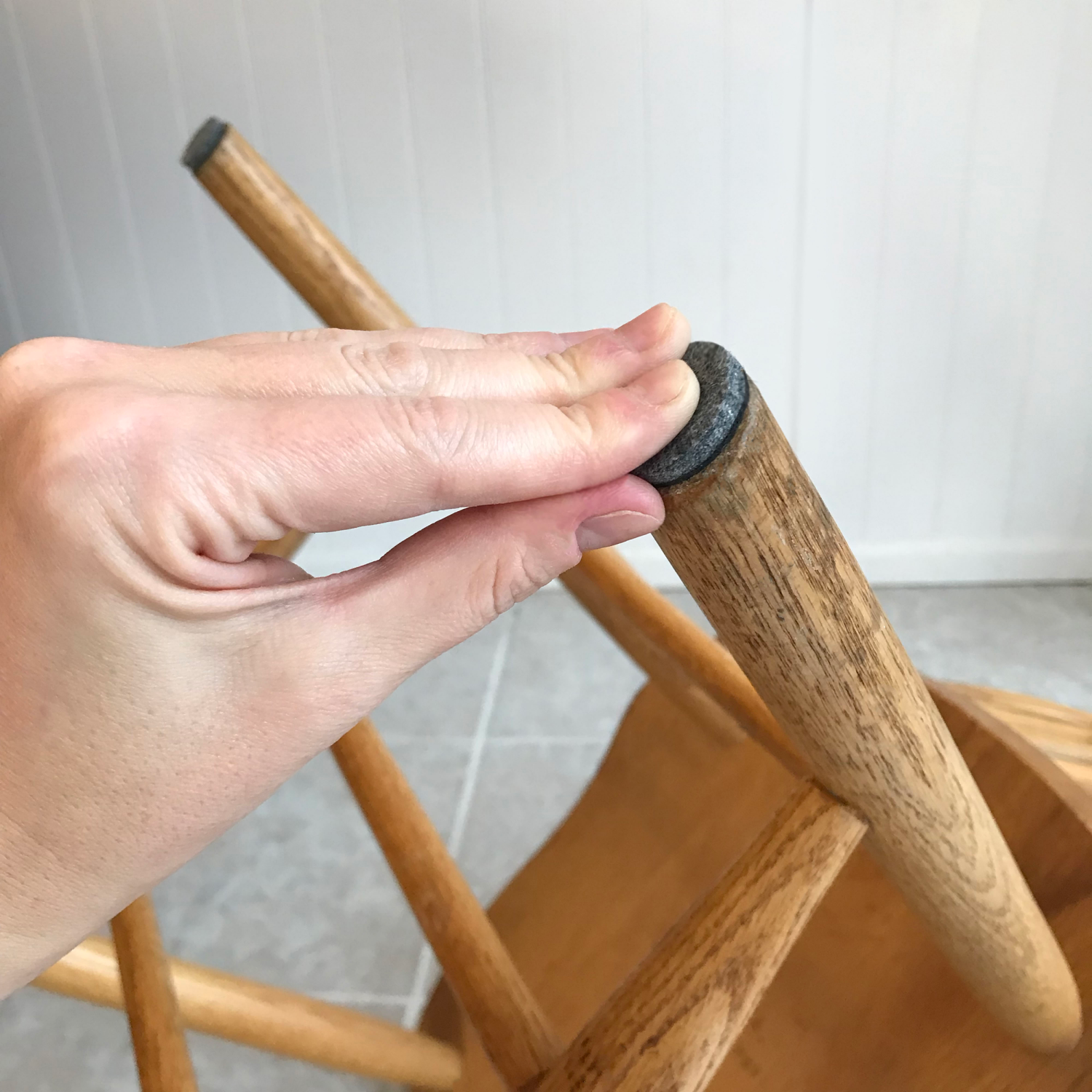 slide 4 of 5, Super Sliders 1" Round Heavy-Duty Self-Stick Felt Pads for Hardwood, Gray, 16 ct