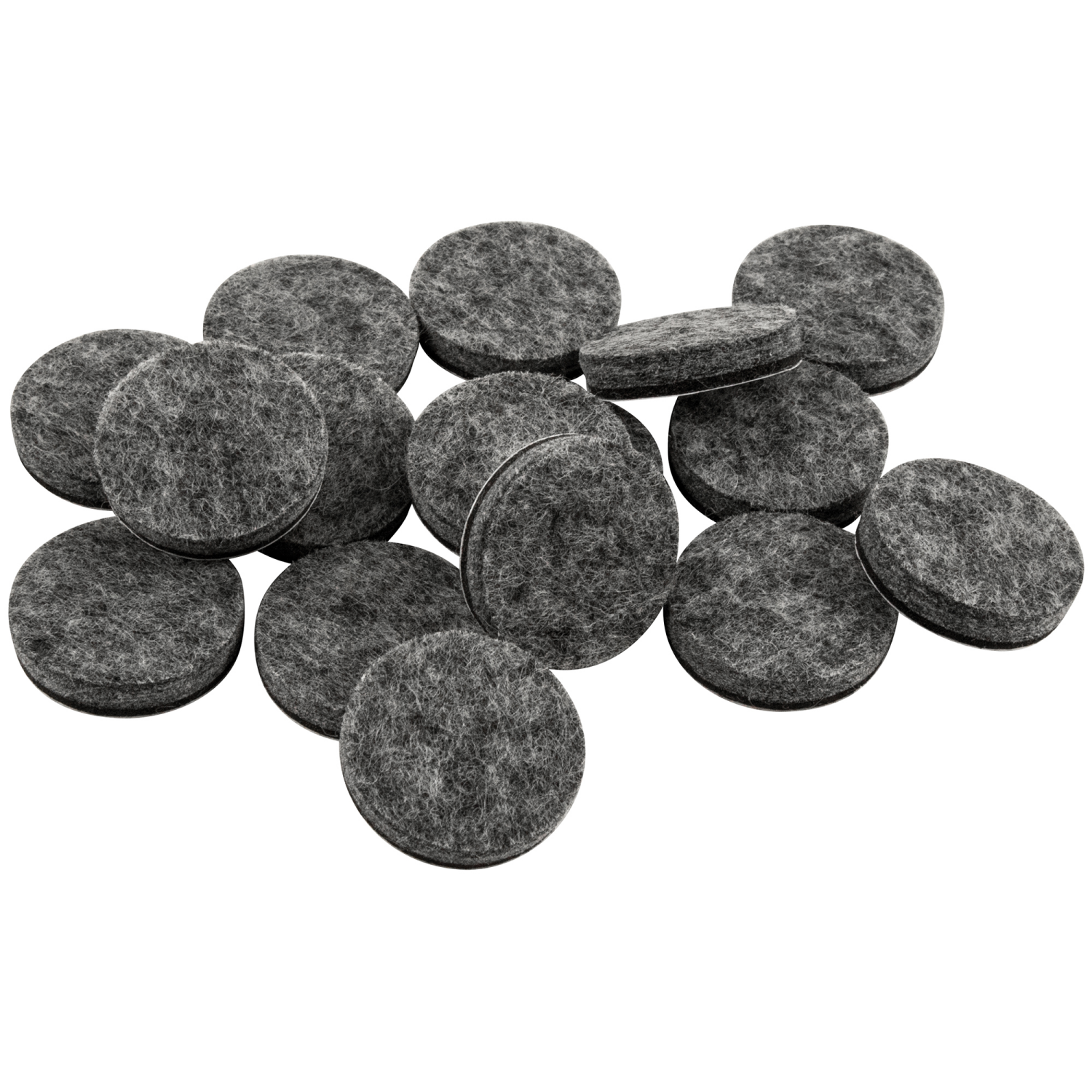 slide 1 of 5, Super Sliders 1" Round Heavy-Duty Self-Stick Felt Pads for Hardwood, Gray, 16 ct