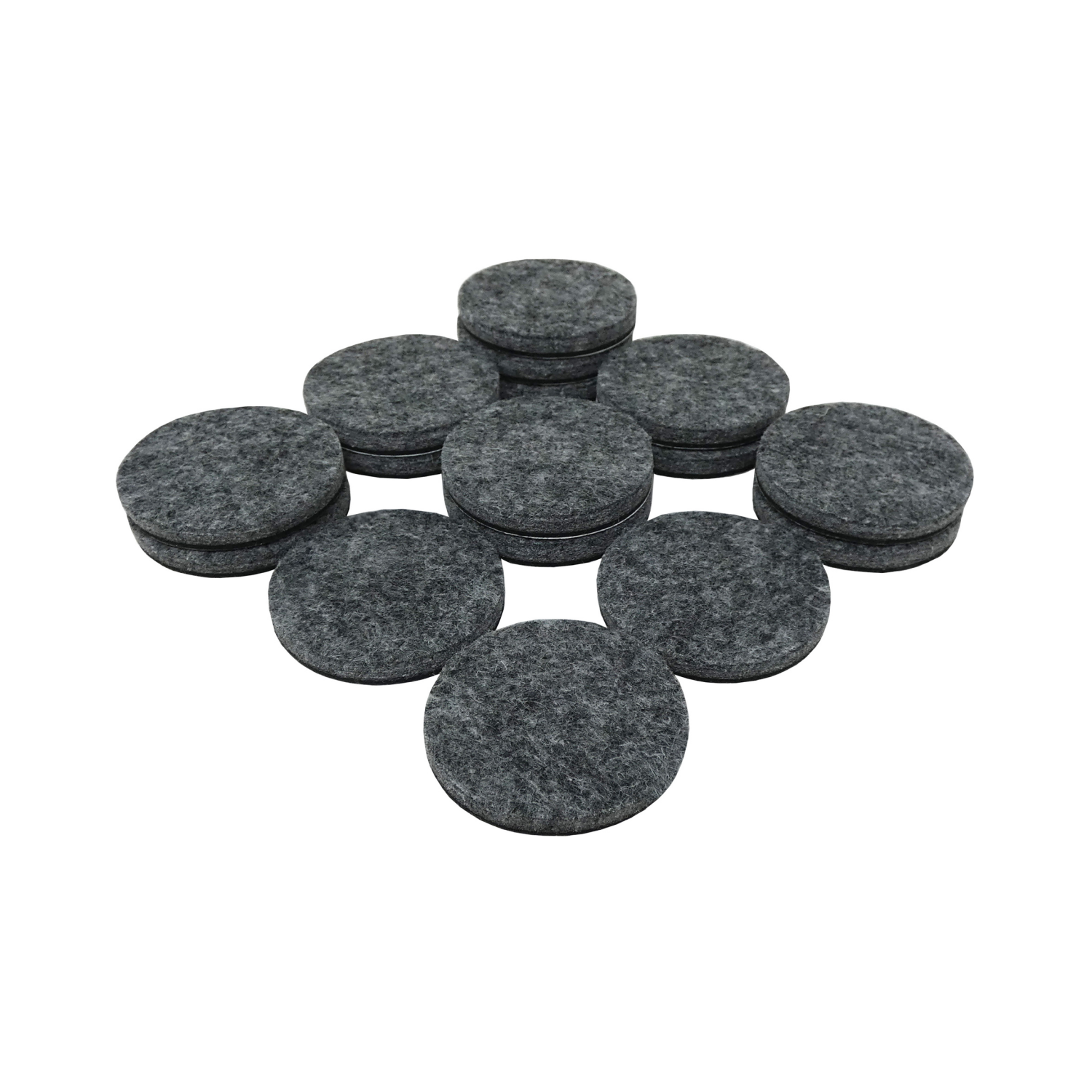 slide 1 of 5, Super Sliders 1 1/2" Round Self-Stick Felt Pads for Hardwood, Gray, 16 ct