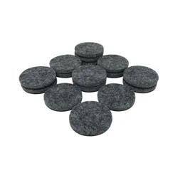 Super Sliders 1 1/2" Round Self-Stick Felt Pads for Hardwood, Gray