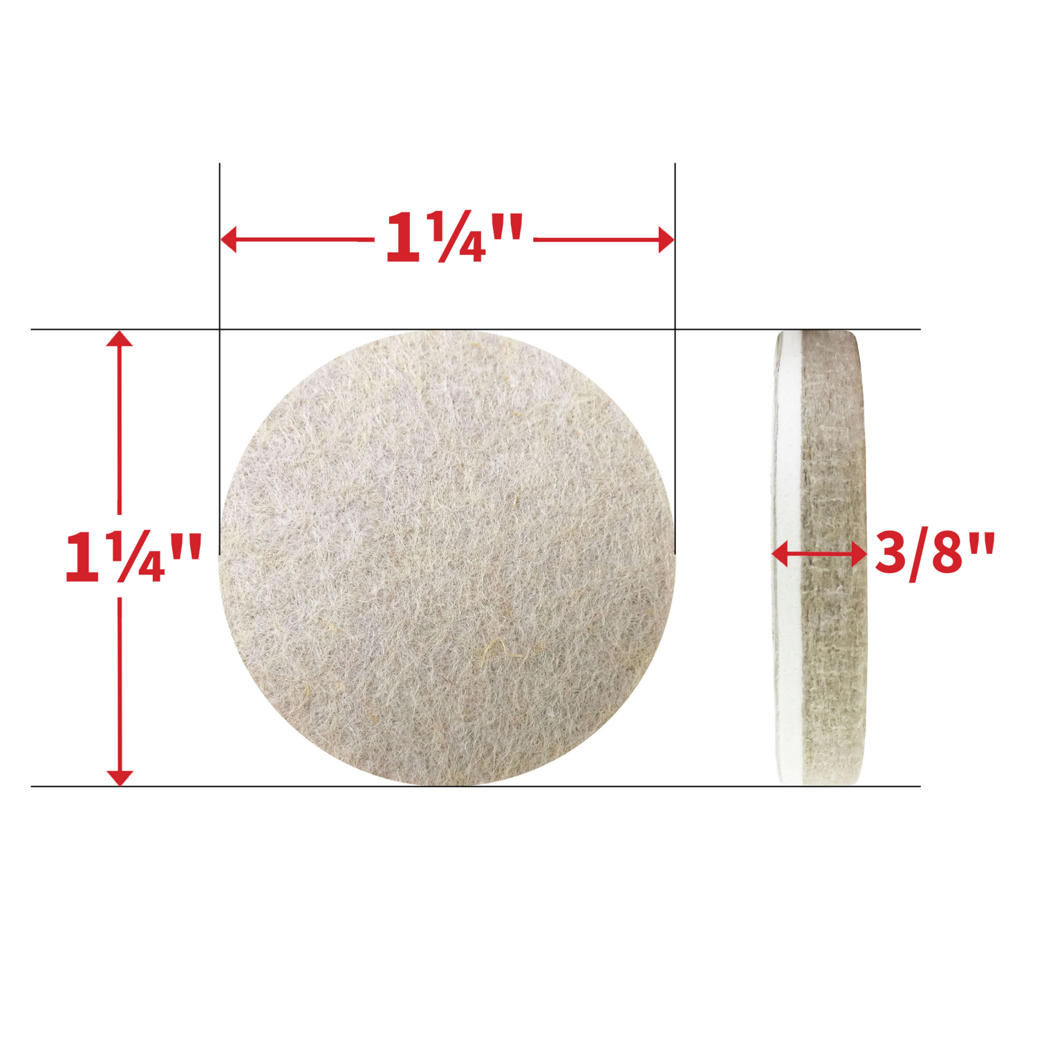 slide 3 of 5, Super Sliders with Gorilla Glue 1 1/2 inch Beige Round Felt Pads - 24 Pack, 24 ct