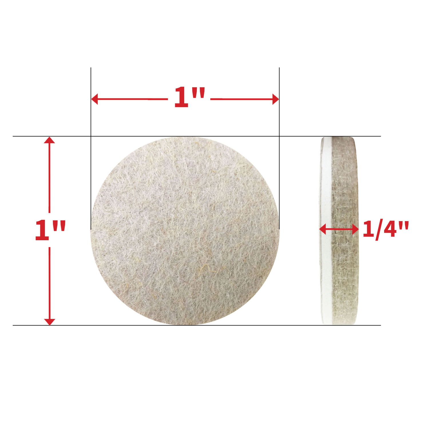 slide 3 of 5, Super Sliders with Gorilla Glue 1" Beige Round Felt Pads - 16 Pack, 16 ct