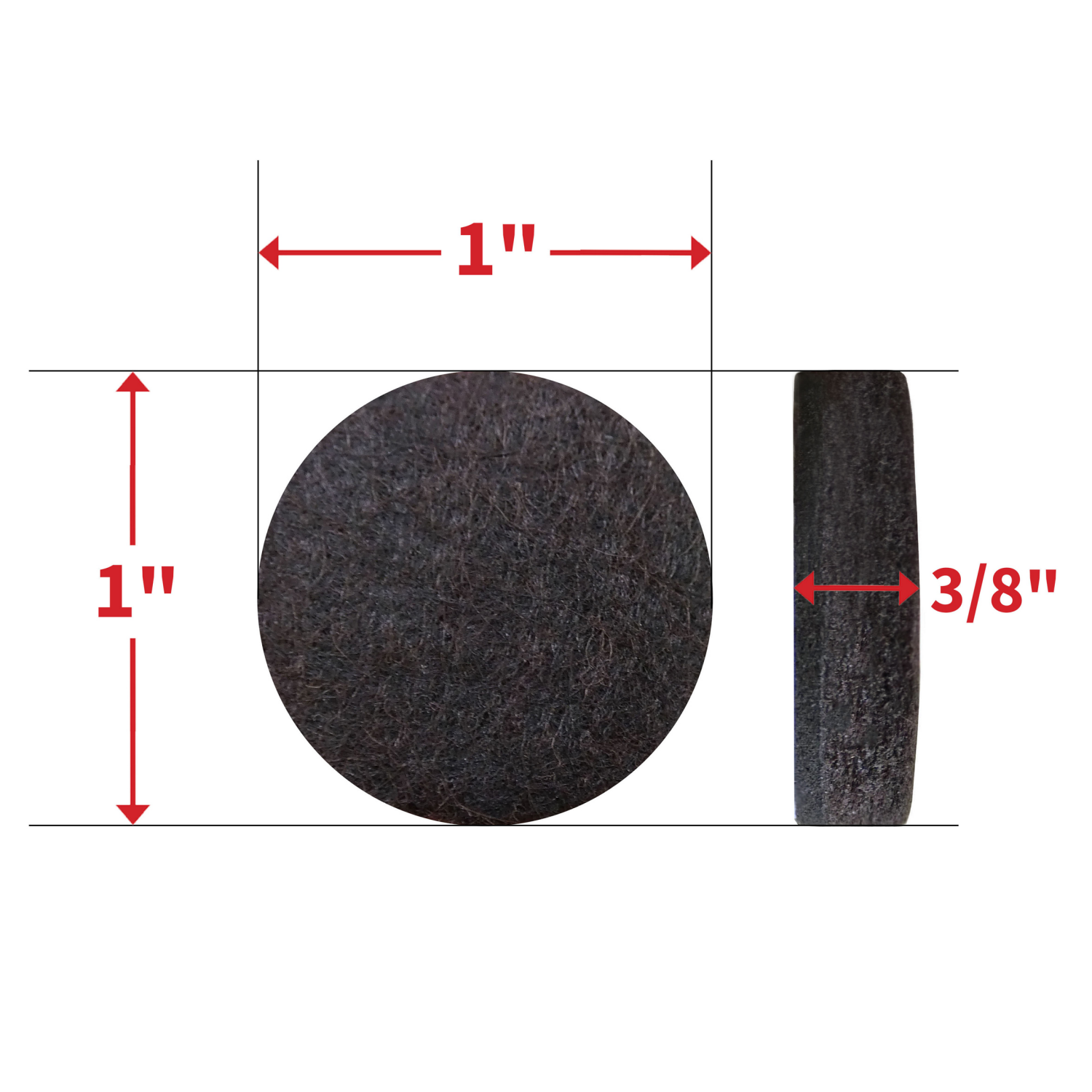 slide 3 of 5, Super Sliders with Gorilla Glue 1" Brown Round Felt Pads - 16 Pack, 16 ct