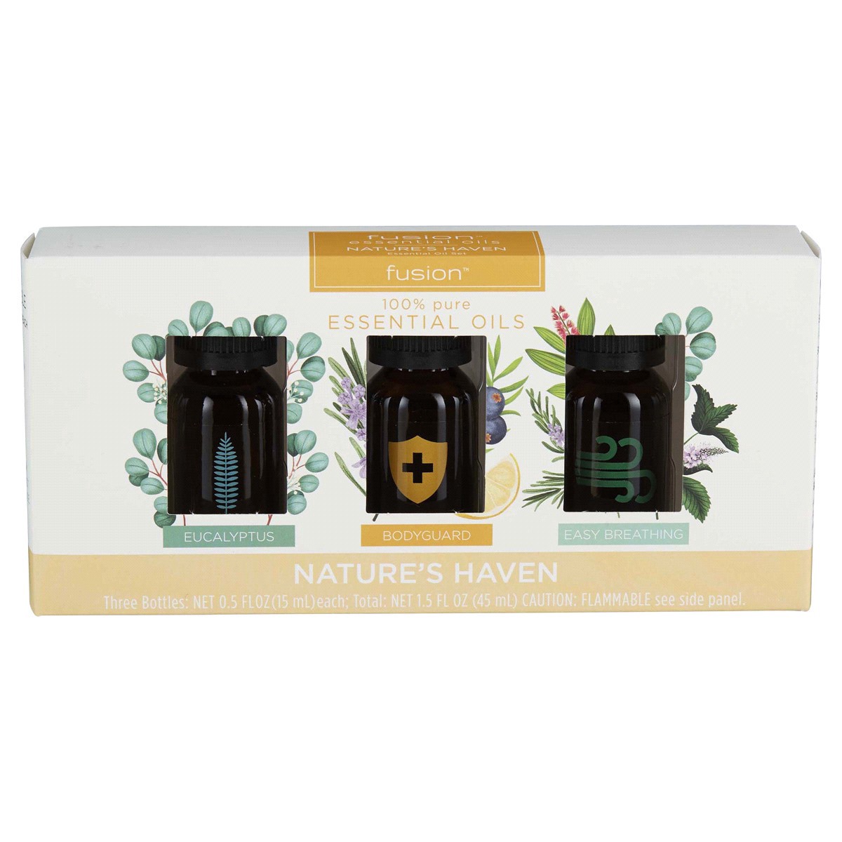 slide 1 of 9, Fusion Natures Haven 3-pack Essential Oil Set, 45 ml