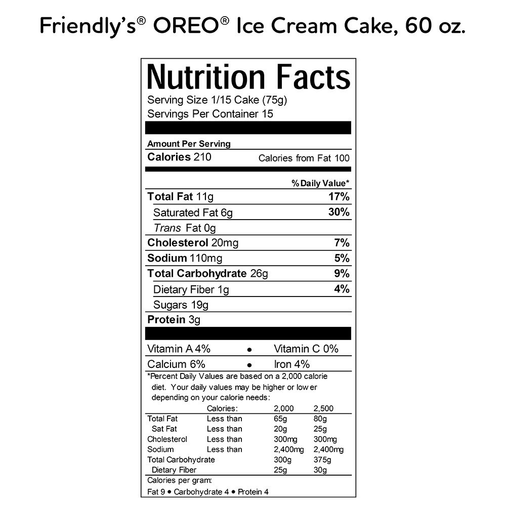 slide 2 of 3, Friendly's Oreo Cookies Premium Ice Cream Cake, 60 fl oz