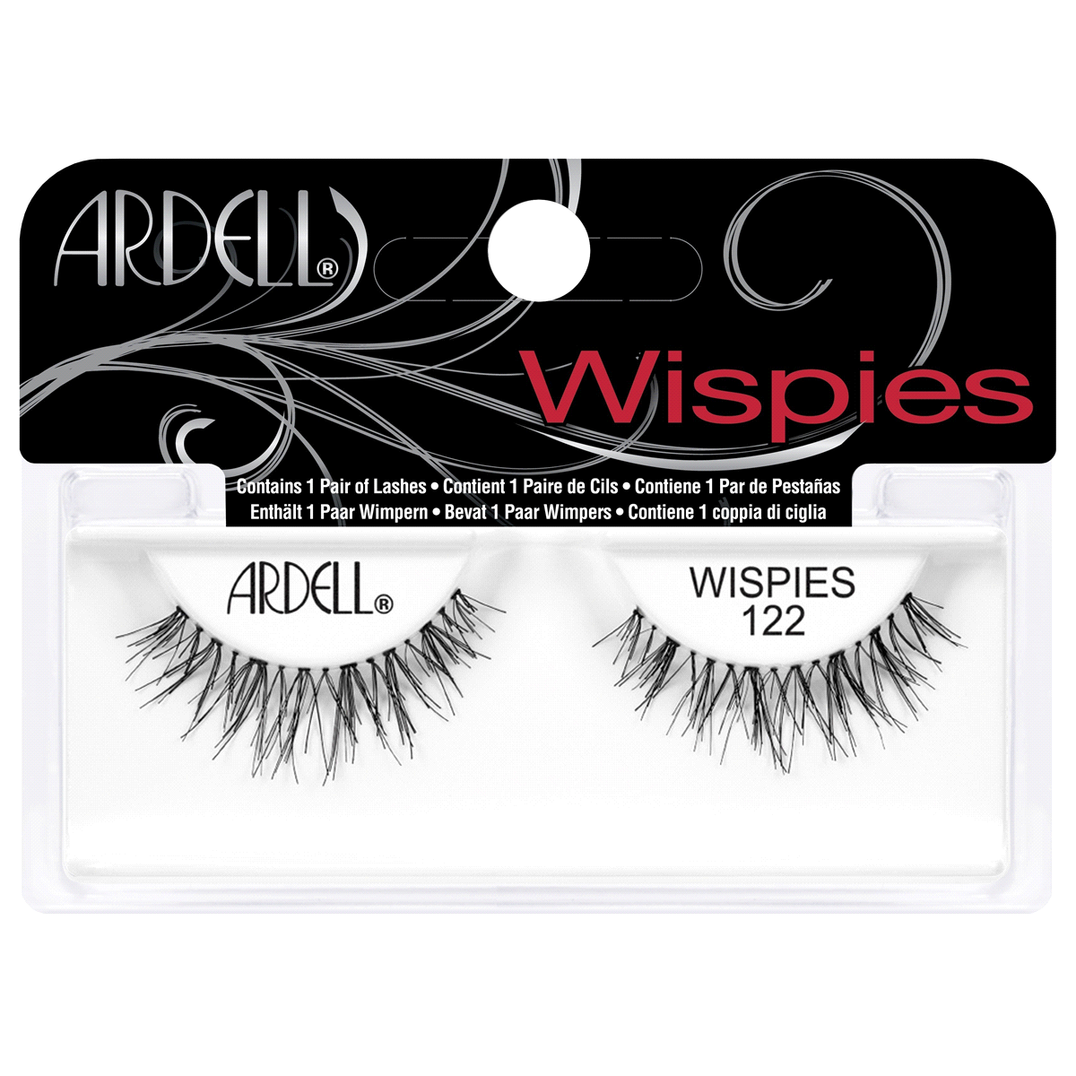 slide 1 of 1, Ardell Black Wispies Fake Lashes, 1 ct