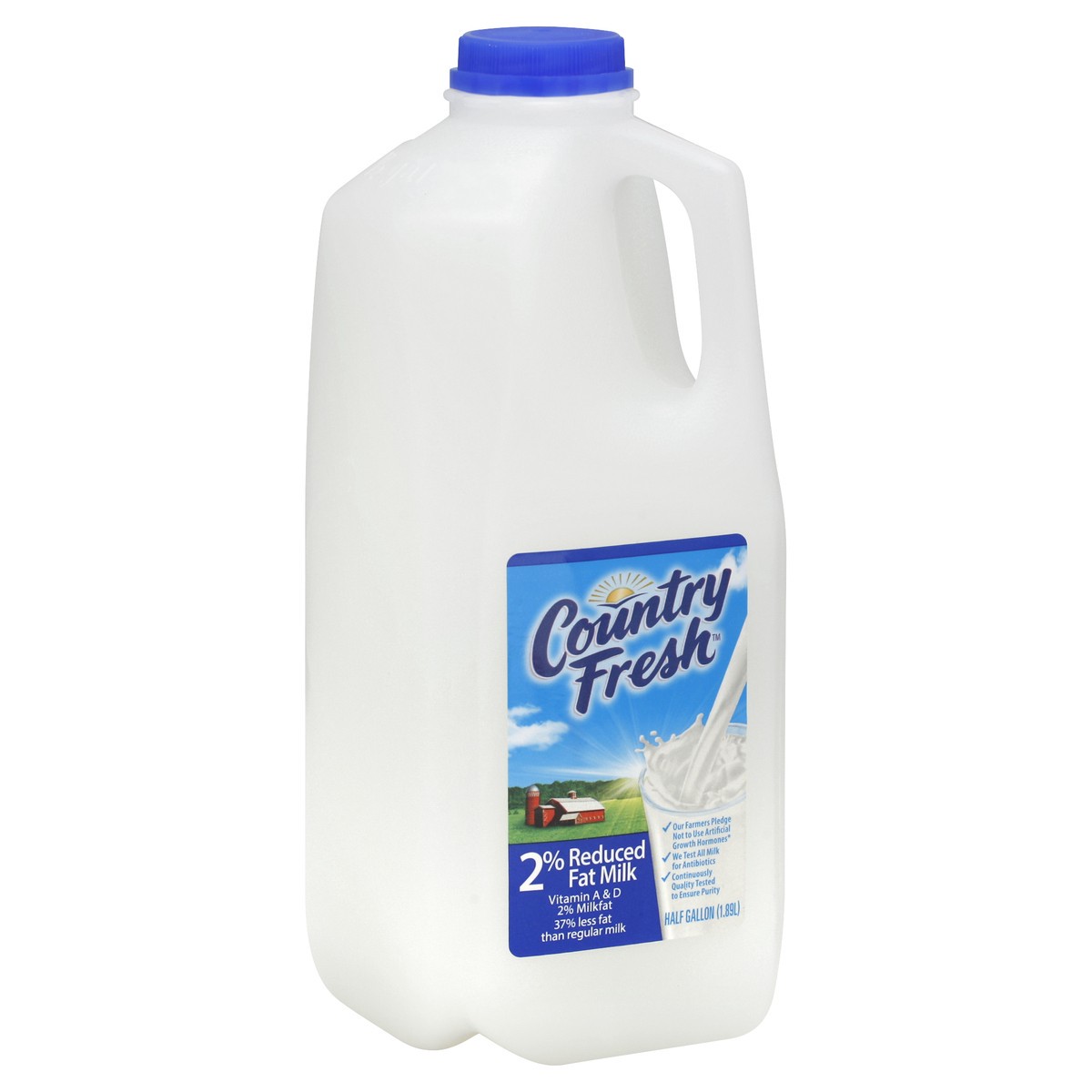 slide 3 of 5, Country Fresh Milk 2% Reduced Fat Half Gallon Plastic Jug - 64 oz, 64 oz