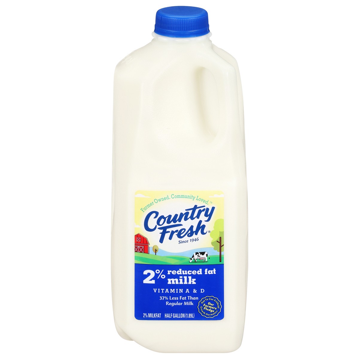 slide 1 of 5, Country Fresh Milk 2% Reduced Fat Half Gallon Plastic Jug - 64 oz, 64 oz