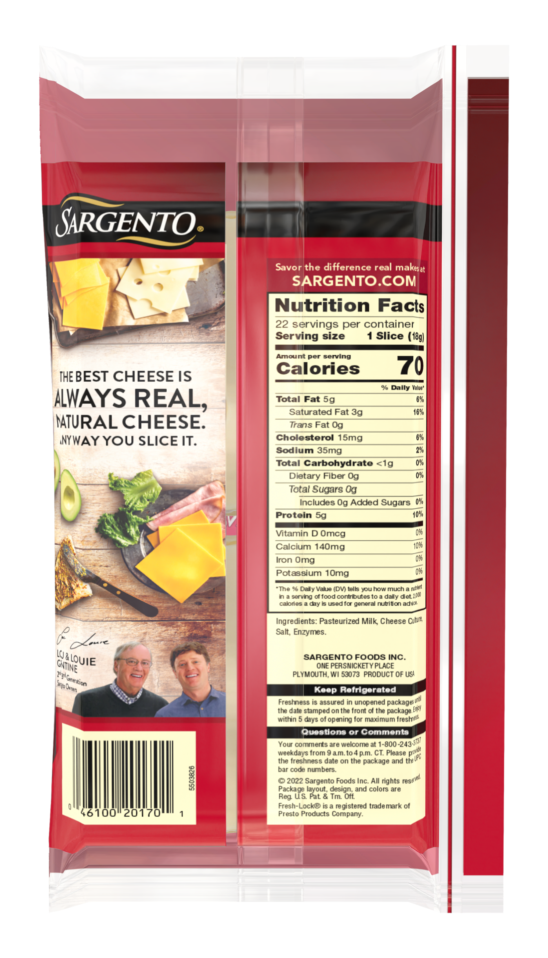 slide 3 of 5, Sargento Sliced Swiss Natural Cheese, 14 oz., 22 slices, 14 oz