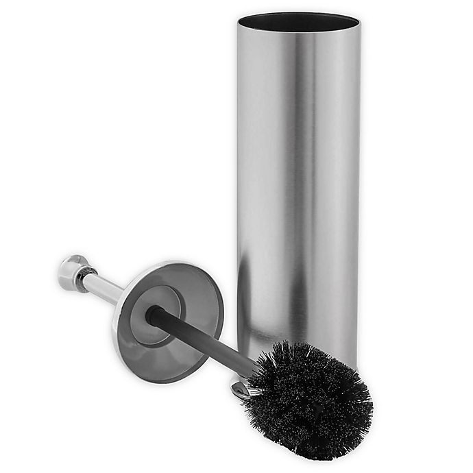 slide 2 of 2, Alumiluxe Rust-Proof Toilet Bowl Brush and Holder Set - Two-Tone Nickel, 2 ct