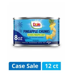 Dole® Canned Pineapple Chunks Fruit In 100% Pineapple Juice Case Lot Sale